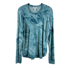 Athleta Blue Tie Dye Swirl Mindset Sweatshirt Women's Size Small
